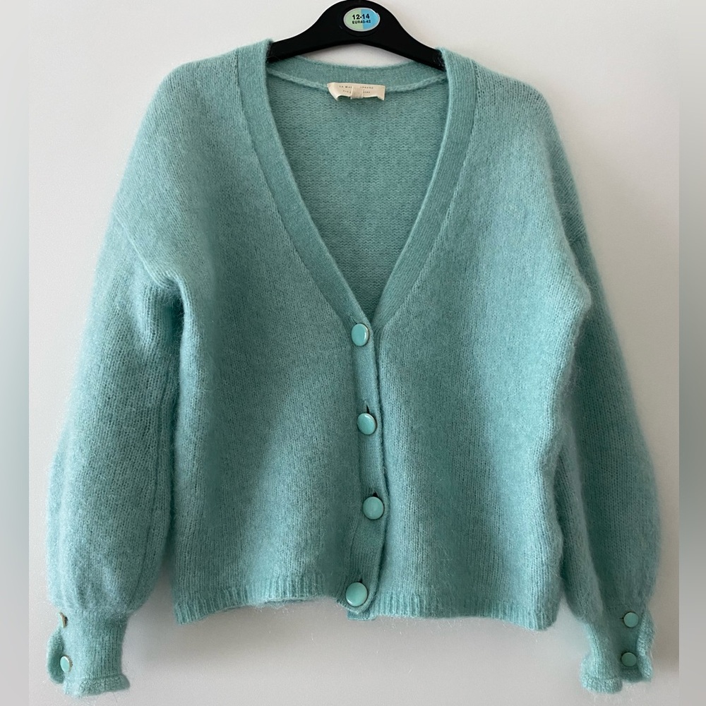 Sezane Light Blue Women's Cardigan